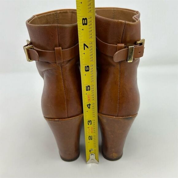 Kate Spade Women's Heeled Ankle Booties Brown Leather Buckle Strap Size 8M - Picture 8 of 16